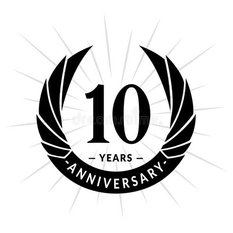 10 Years Anniversary Design Template Elegant Anniversary Logo Design