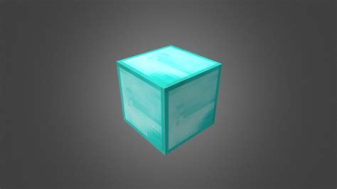 Minecraft Diamond Block Download Free 3d Model By Onilak24 Onilak