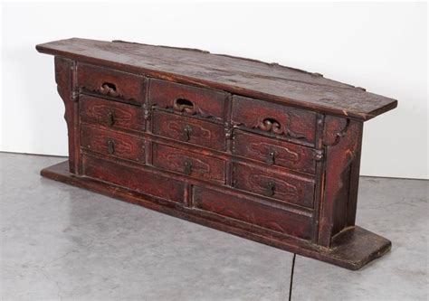 Traditionally used to store herbs and other medicinal remedies. Small Antique Chinese Apothecary Cabinet, Great Patina For ...