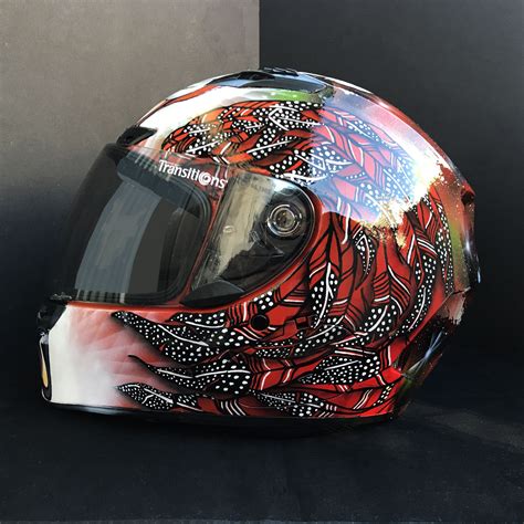 Custom Painted Full Face Motorcycle Helmets Adelaide Wing