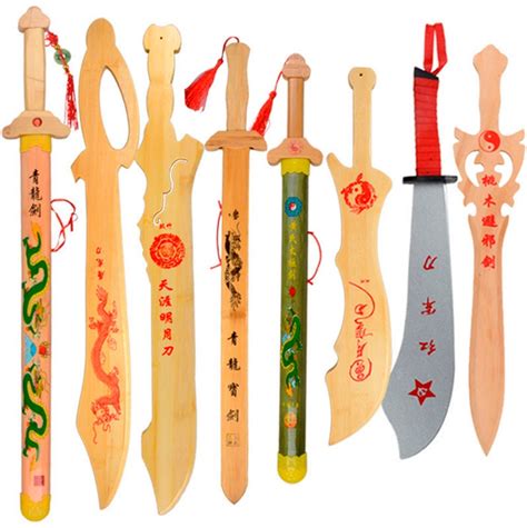 10 Options Chinese Martial Arts Swords And Weapons Wooden Toys Heroic