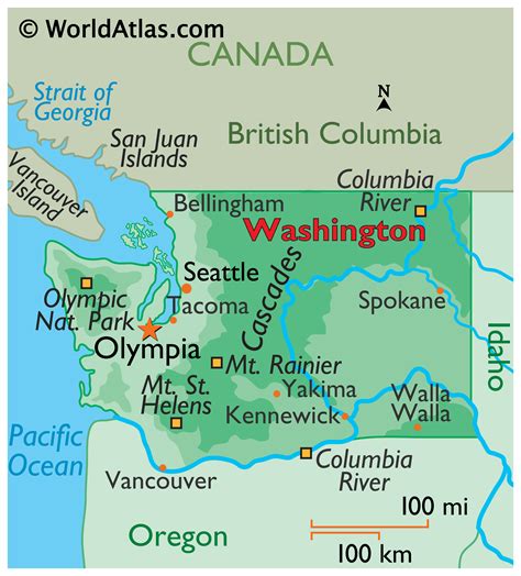 Washington Mountain Ranges Map Draw A Topographic Map