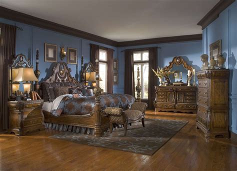 Michael Amini The Sovereign Soft Mink Traditional Bedroom Set By Aico