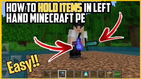 How To Hold Items In Left Hand In Minecraft Pe Minecraft Dual