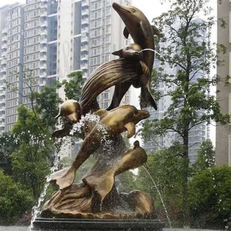 Bronze Decorative Dolphin Fountain Aongking Sculpture
