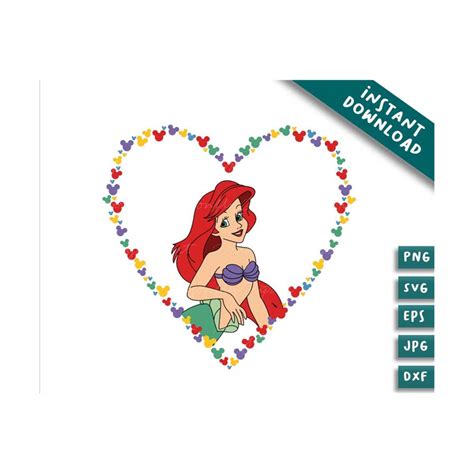 Princess Ariel Svg Png Svg Cricut Princess Princess Svg L Inspire