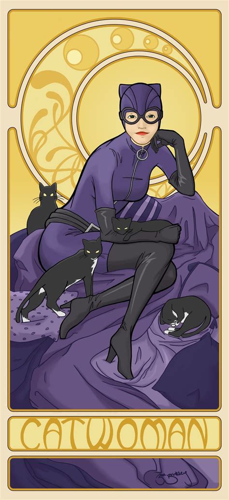 Art Nouveau Catwoman By Brinkleyink On Deviantart Catwoman Catwoman