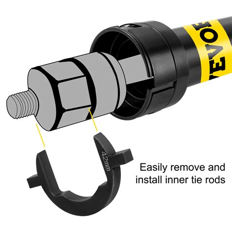 Vevor Inner Tie Rod Tool Kit 6 Pcs Tie Rod Removal Tool 5 Pcs Crowfoot Adapters Master Inner