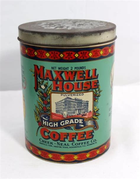 Vintage Maxwell House Coffee Tin 1979 2 Pound Can 75 Tall Maxwell