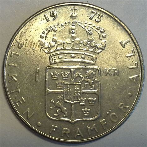 1 крона 1973 Швеция