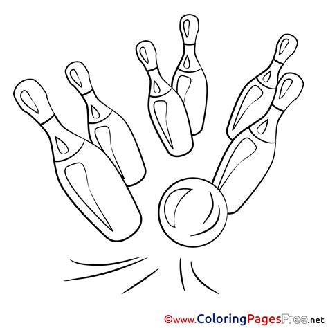 Bowling Coloring Pages For Free