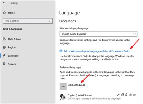Local Experience Packs Add Languages To Windows 10 And Server 2019
