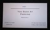 Nice Parking Job Business Cards