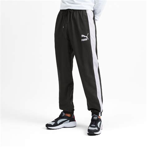 Puma Synthetic Iconic T7 Mens Woven Track Pants In 01 Black For Men