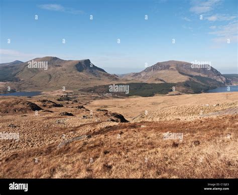The Nantlle Ridge Peaks Of Y Garn And Mynydd Drws Y Coed And The Separate