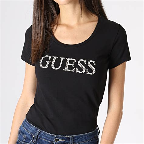 Guess Tee Shirt Femme W93i67j1300 Noir