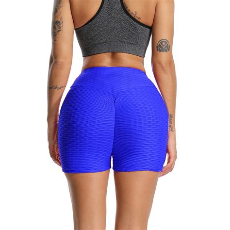 Fittoo Fittoo Womens Power Flex Yoga Short Tummy Control Ruched Butt Lifting Workout Running