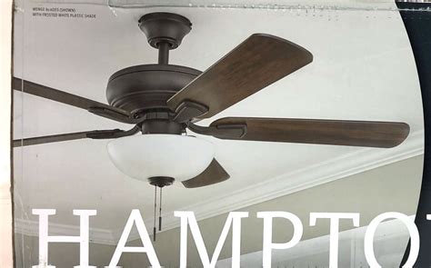 Hampton Bay Rothley Ii 52 In Bronze Led Ceiling Fan With Light Kit New