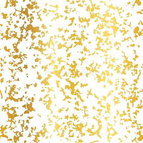 Vector Golden On White Abstract Grunge Flake Foil Texture Seamless