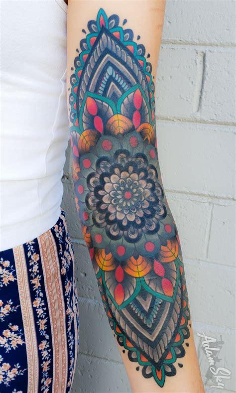 Color Mandala Tattoo By Adam Sky Hold Fast Studio Redwood City Bay