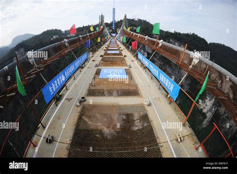 View Of The World S Longest And Highest Glass Bottomed Bridge Under