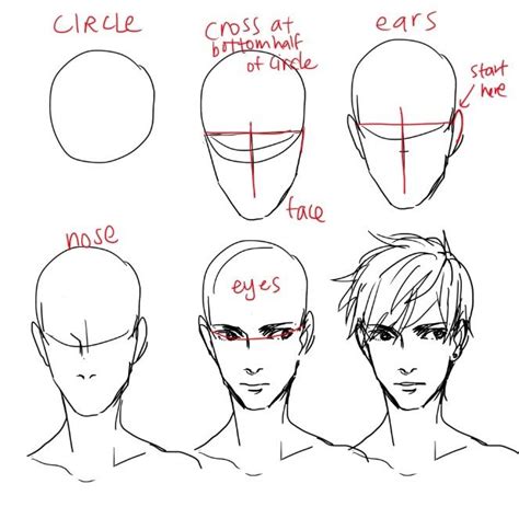 How To Draw Anime Boy Face Printable Step By Step Drawing Hot Sex Picture
