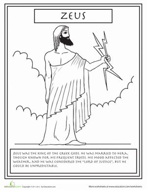 From zeus (king of the gods) to the much. Greek Gods: Zeus | Worksheet | Education.com