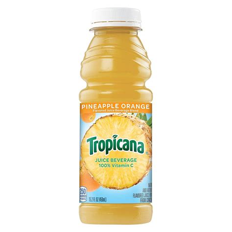 Tropicana Pineapple Orange Juice Drink Fl Oz Bottles Pack Of Walmart Com Walmart Com