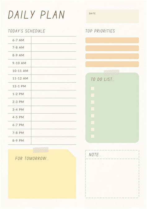 Free Daily Planner Templates To Customize Canva