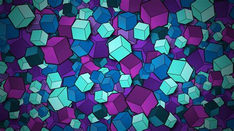 3d Cubes 4k Wallpaper Colorful Geometric Patterns
