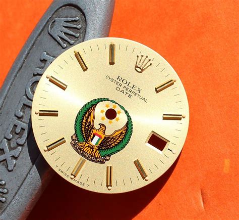 Rolex Uae Crest Eagle Logo Watch Dial Oyster Perpetual Date Ref