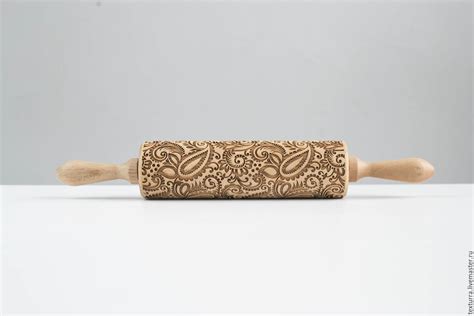 Paisley Embossing Rolling Pin Laser Engraved Rolling
