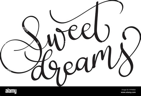 Sweet Dreams Vector Text On White Background Calligraphy Lettering