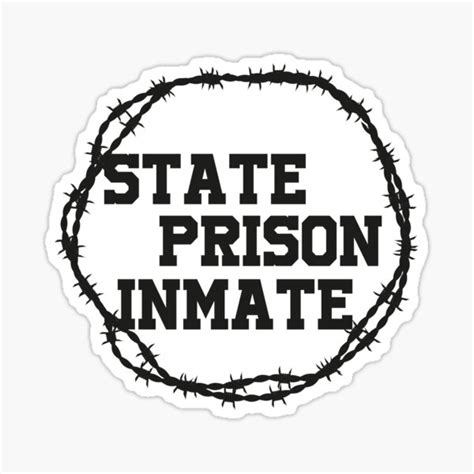 State Prison Inmate Sticker For Sale By Marya77 Redbubble