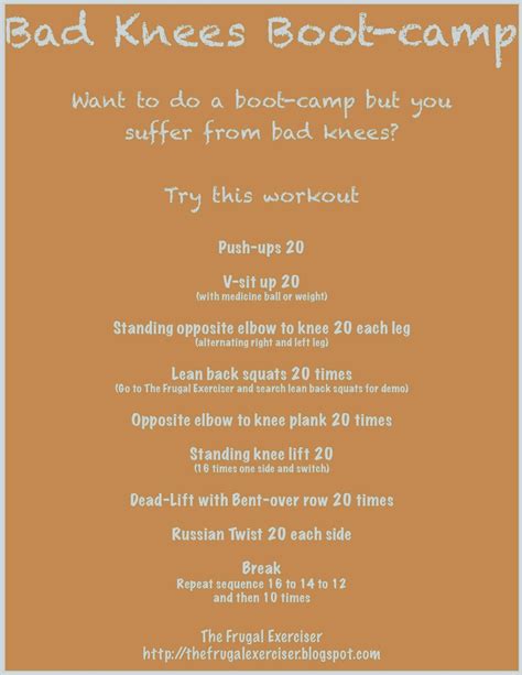 Bad Knees Boot Camp Workout