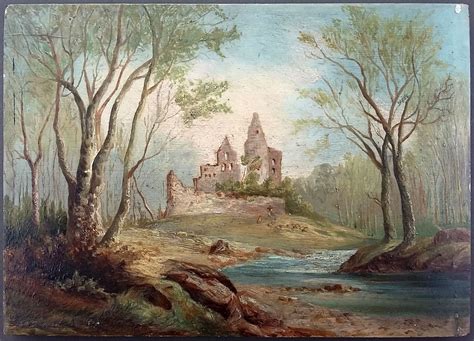 The Old Castle Landscape Paintings 19th Century Paintings Forest Art