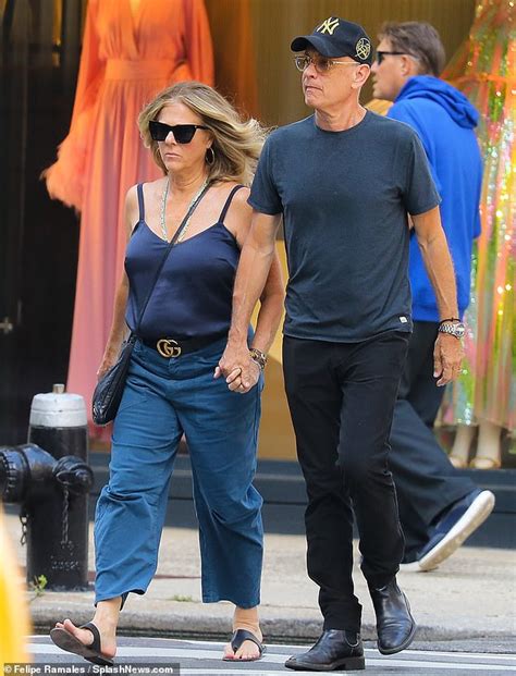 Tom Hanks And Wife Rita Wilson Hold Hands As They Take A Romantic