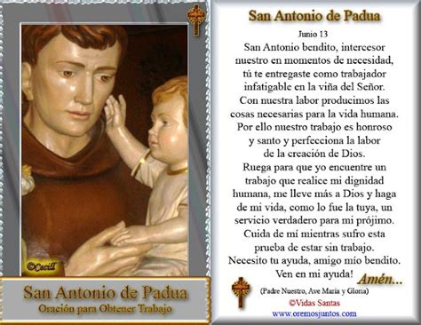 Blog Cat Lico Gotitas Espirituales Oraci N A San Antonio De Padua Para Obtener Un Trabajo