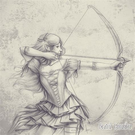 Female Archer Drawing At Getdrawings Free Download