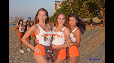 Hooter Girls Of Pattaya Thailand On The Beach Youtube