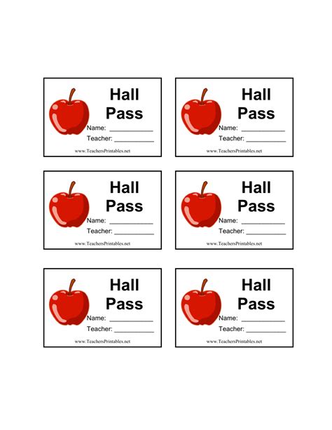 Free Printable Hall Pass Template Free Printable Rezf