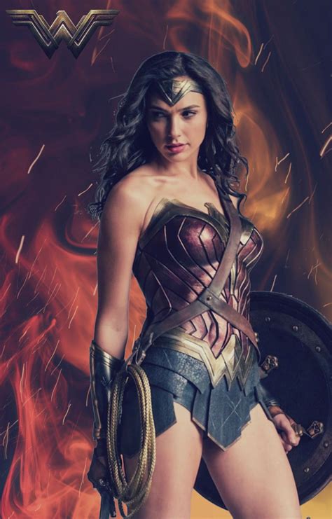 Wonder Woman Gal Gadot Sexy Movie Poster Dc Comics 300gsm