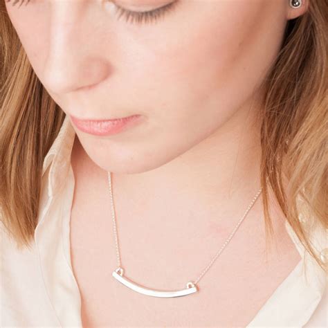 Minimalist Sterling Silver Bow Necklace By Alison Moore Designs