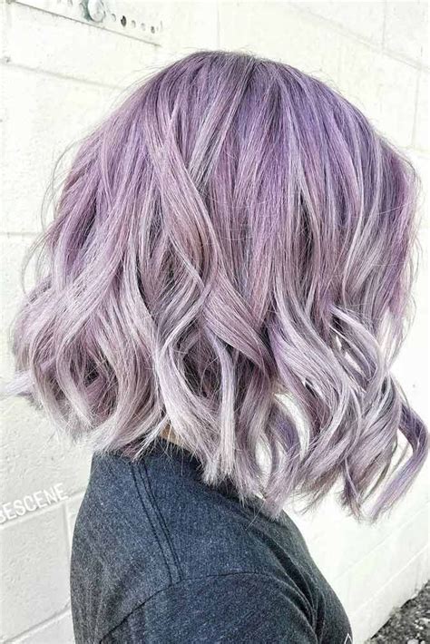 Highlights For Short Hair Trend Pastel Purple