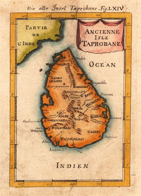 A Map Of Traprobane Ceylon Sri Lanka Map History Of Sri