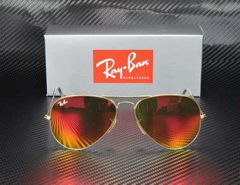 ray ban rb3025 112 69 aviator large metal gold cryst brown orange 62 sunglasses ebay
