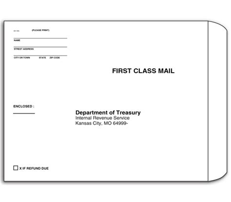 What is this verification garbage? 9 x 12 IRS Kansas City Env - REFUND (25/pack) - Item: #09-1KA