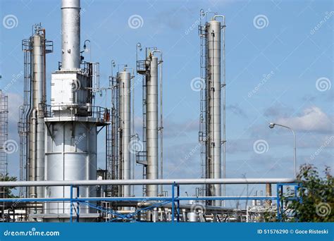 Petrochemical Plant Detail Stock Photo Image Of Tower 51576290
