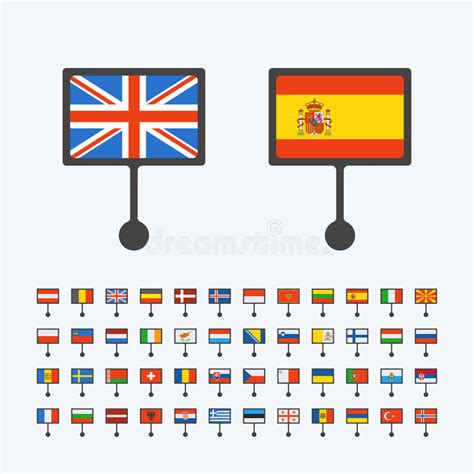 Set World Flags Icons Stock Illustrations 2443 Set World Flags Icons