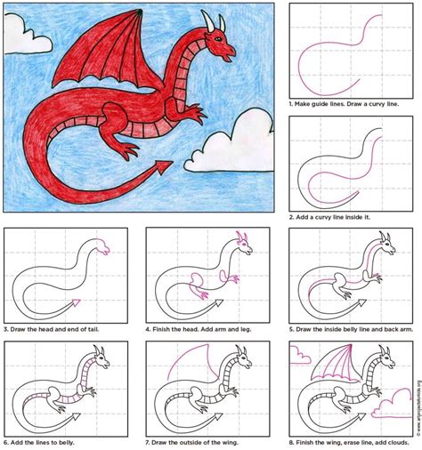 Https://favs.pics/draw/art Projects For Kids How To Draw A Dragon